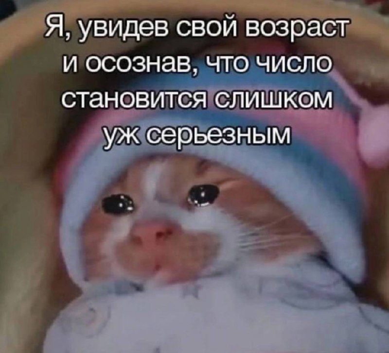 Я, увидев свой возраст и осознав, что число становится слишком уж серьезным